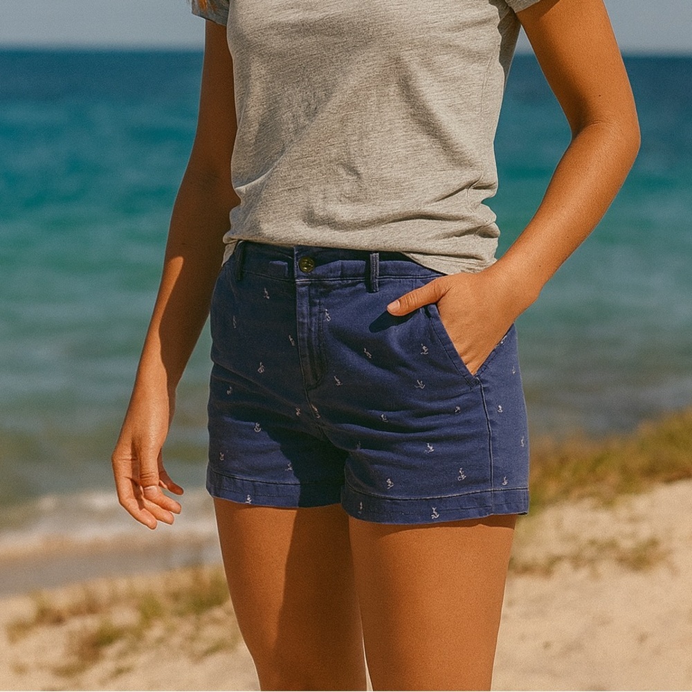 Tommy Hilfiger cotton chino anchor shorts 4” inseam